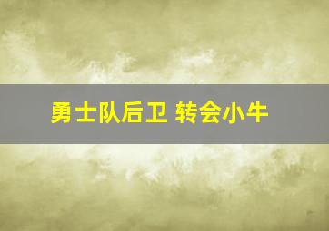 勇士队后卫 转会小牛